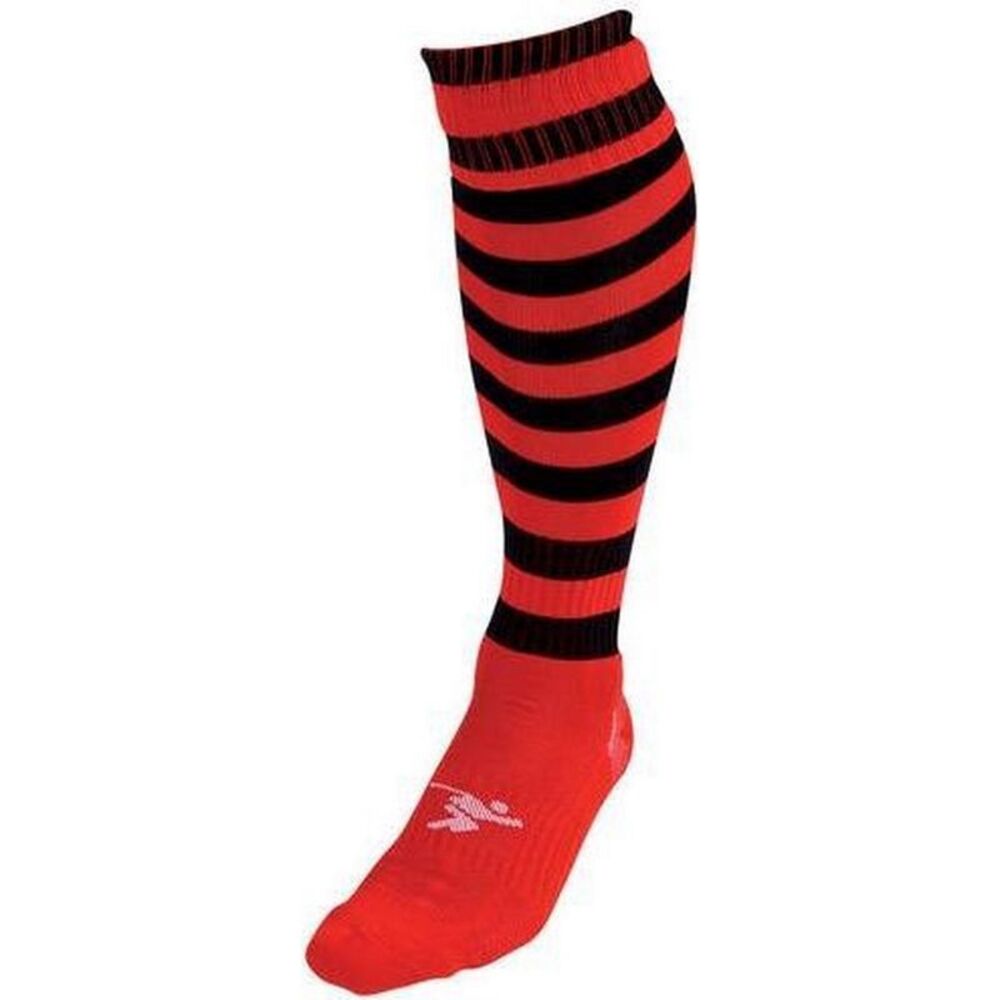 Precision Childrens/Kids Pro Hooped Soccer Socks / Red/Black
